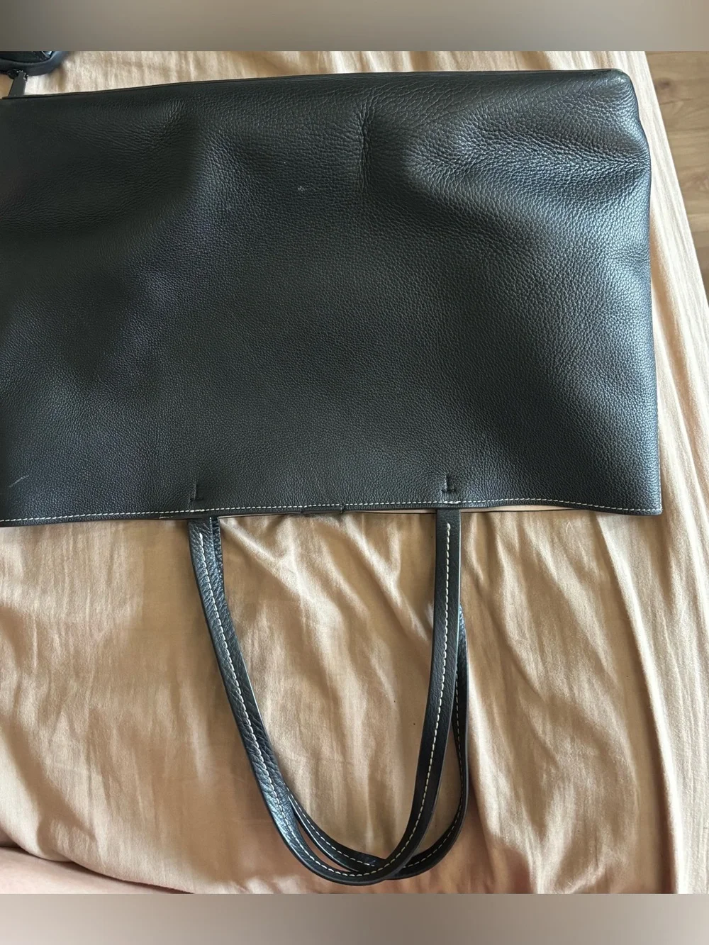 Tory Burch Black Large Leather Tote Bag